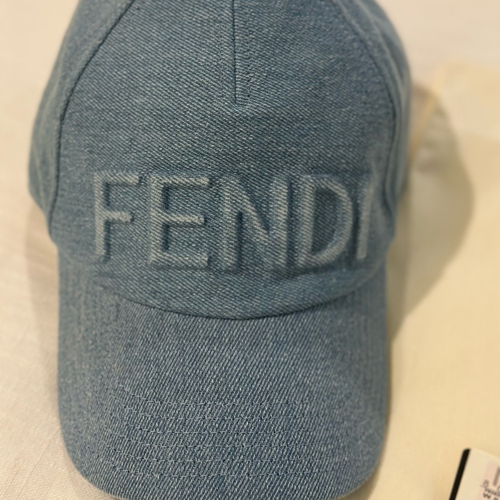 Fendi Blue Denim Cap